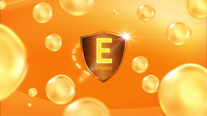 E Vitamin Shield Orange Background