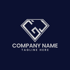 Obraz premium Simple Letter Logo in Diamond Frame