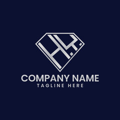 Fototapeta premium Simple Letter Logo in Diamond Frame