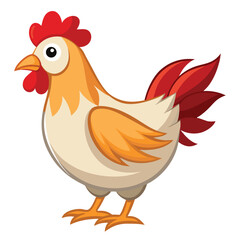 Hen isolated on white background