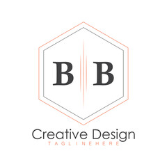 initial monogram logo with polygon style design.