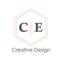 Fototapeta premium initial monogram logo with polygon style design.