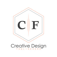 initial monogram logo with polygon style design.