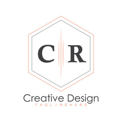 initial monogram logo with polygon style design.