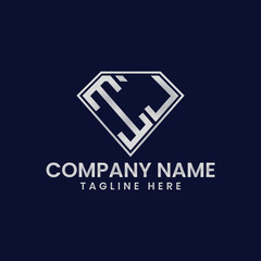 Obraz premium Simple Letter Logo in Diamond Frame