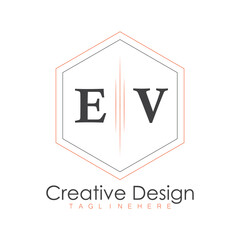 initial monogram logo with polygon style design.