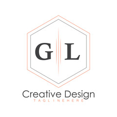 initial monogram logo with polygon style design.