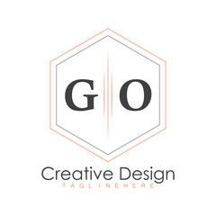 initial monogram logo with polygon style design.