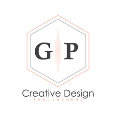 initial monogram logo with polygon style design.
