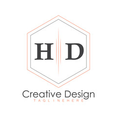 initial monogram logo with polygon style design.