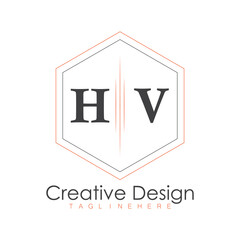 initial monogram logo with polygon style design.