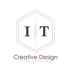 initial monogram logo with polygon style design.