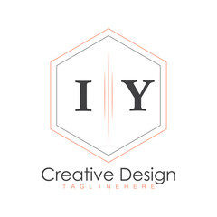 initial monogram logo with polygon style design.