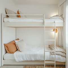 White Bunk Beds Cozy Room of excellence in splendor beyond compare with grace in style....