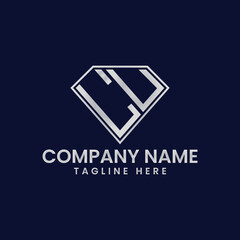 Obraz premium Simple Letter Logo in Diamond Frame