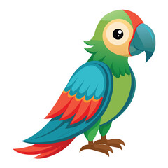 Parrot isolated on white background