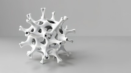 Unlock the Microscopic Mystery: The Abstract Virus Molecular Structure Model Shocks! The picture focuses on the mysterious virus molecular structure. Complex and orderly lines and shapes are intertwin