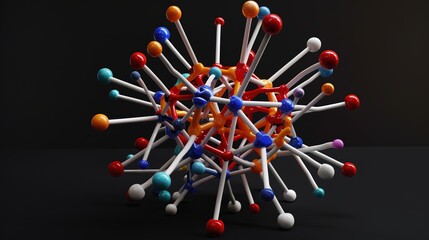 Unlock the Microscopic Mystery: The Abstract Virus Molecular Structure Model Shocks! The picture focuses on the mysterious virus molecular structure. Complex and orderly lines and shapes are intertwin