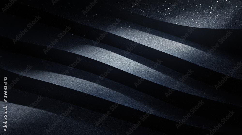 Wall mural wavy abstract layers. dark backdrop with texture and subtle lights