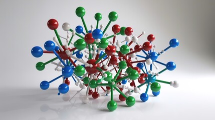 Unlock the Microscopic Mystery: The Abstract Virus Molecular Structure Model Shocks! The picture focuses on the mysterious virus molecular structure. Complex and orderly lines and shapes are intertwin