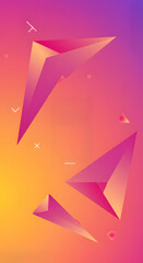 Colorful Abstract Futuristic Geometric Shapes for Modern Design Projects