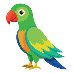 Parrot isolated on white background