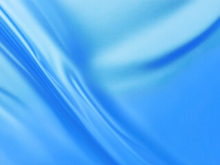 Obraz premium Vibrant Blue Wavy Fabric Texture Background - Abstract Smooth Silk or Satin Cloth with Dynamic Folds Design