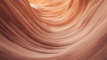 Obraz premium Abstract Sandstone Canyon Formation With Smooth Rock Layers In Warm Light And Natural Stone Textures And Earthen Tone Details