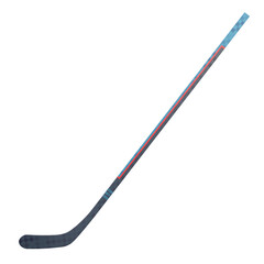 Hockey Stick, 3d illustration isolated on white background