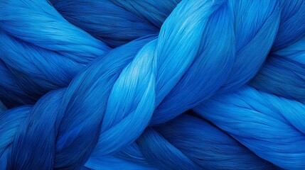Woven blue strands interlaced. Shades vary, creating depth and texture