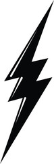 lightning bolt silhouette vector illustration black color