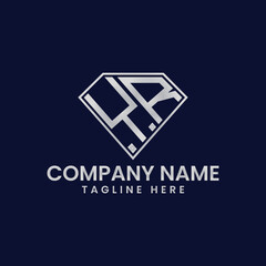Fototapeta premium Simple Letter Logo in Diamond Frame