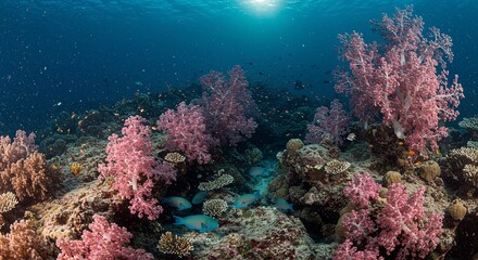 Coral Spawning Event Under Full Moon Gamete Clouds Drifting Through Reef Crevices Parrotfish...