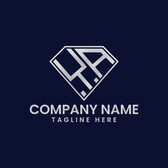 Fototapeta premium Simple Letter Logo in Diamond Frame