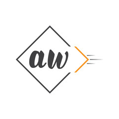 initial monogram logo with square style design.