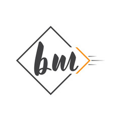 initial monogram logo with square style design.