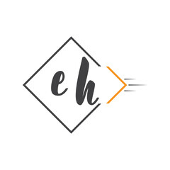 initial monogram logo with square style design.