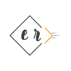 initial monogram logo with square style design.