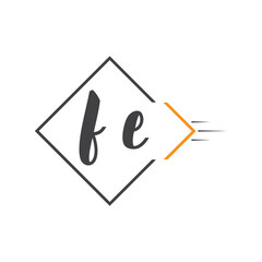 initial monogram logo with square style design.