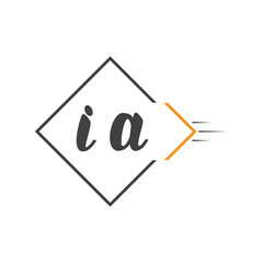 initial monogram logo with square style design.