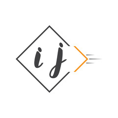 initial monogram logo with square style design.