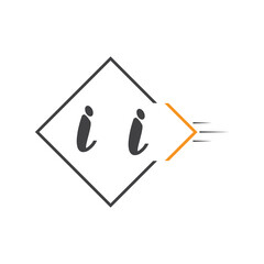 initial monogram logo with square style design.