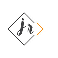 initial monogram logo with square style design.