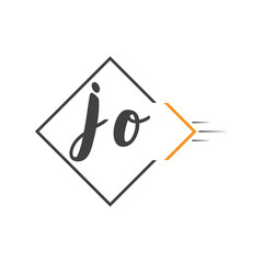 initial monogram logo with square style design.