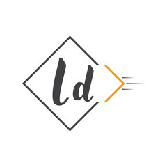 initial monogram logo with square style design.