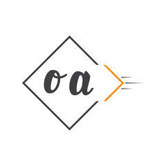 initial monogram logo with square style design.