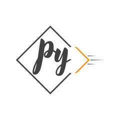 initial monogram logo with square style design.