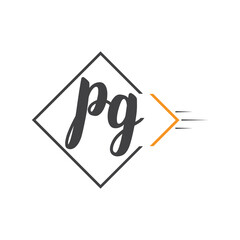 initial monogram logo with square style design.