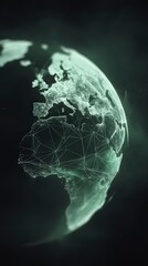 Obraz premium Global Network Green Energy Technology Earth Connections