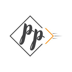 initial monogram logo with square style design.